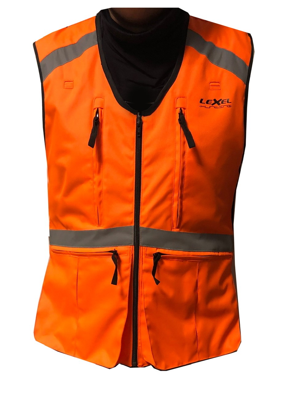 Tasca porta BENISPORT Gilet arancione fluo Basic Line Gilet ad alta visibilità per caccia